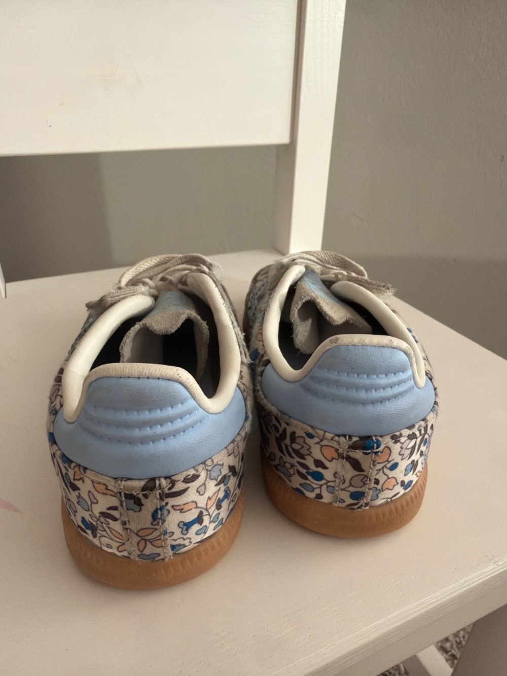 Adidas x Liberty London Samba Kids Floral Blue Suede Gum Sole Sneakers 10K - Picture 5 of 6